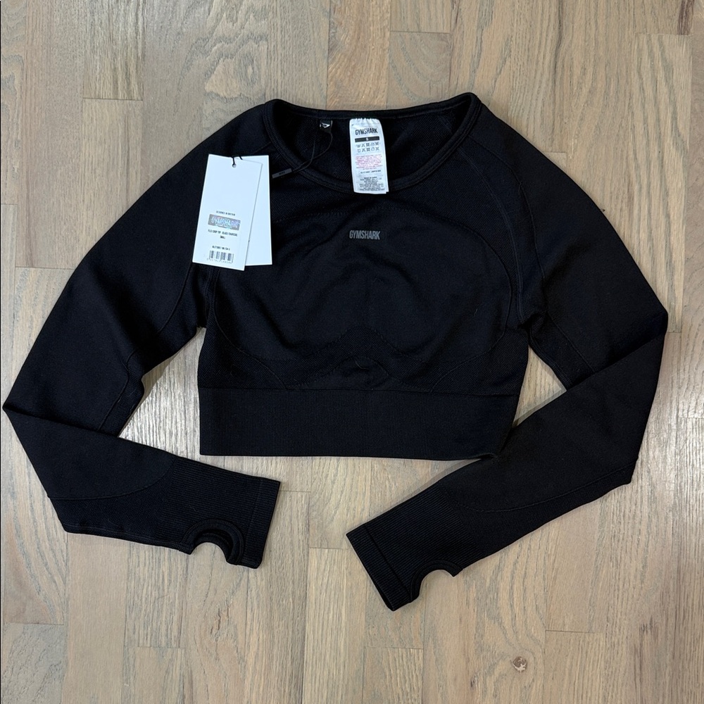 Gymshark Black Long Sleeve Crop Top